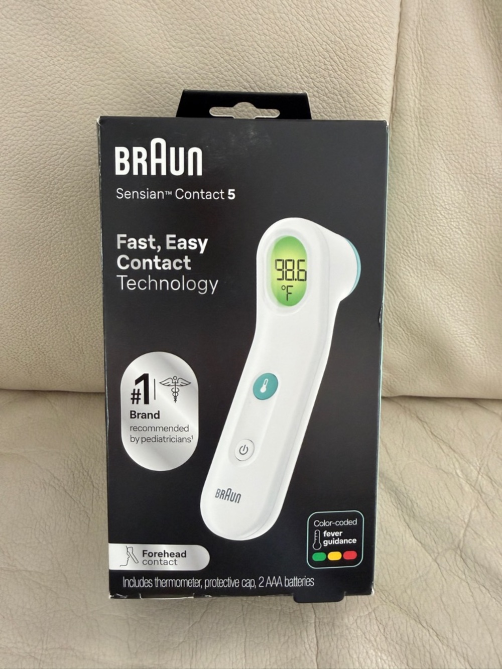 Braun Sensian Contact 5 White Forehead Thermometer